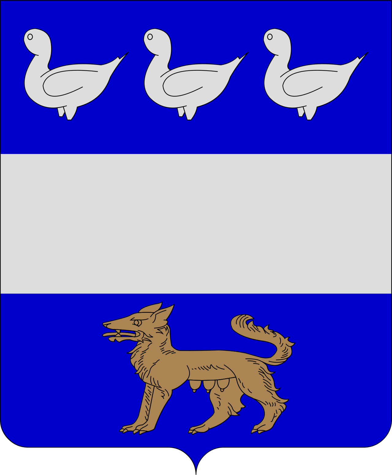 Coat of arms representing La Louviere, Hainaut, Wallonia, Belgium